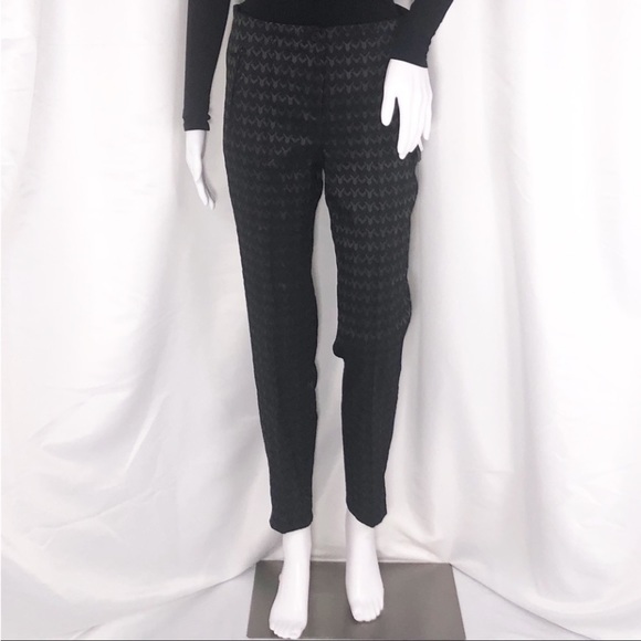 Cambio Pants - Cambio Contrast Black Ros Zip Side Pockets Pants Sz6